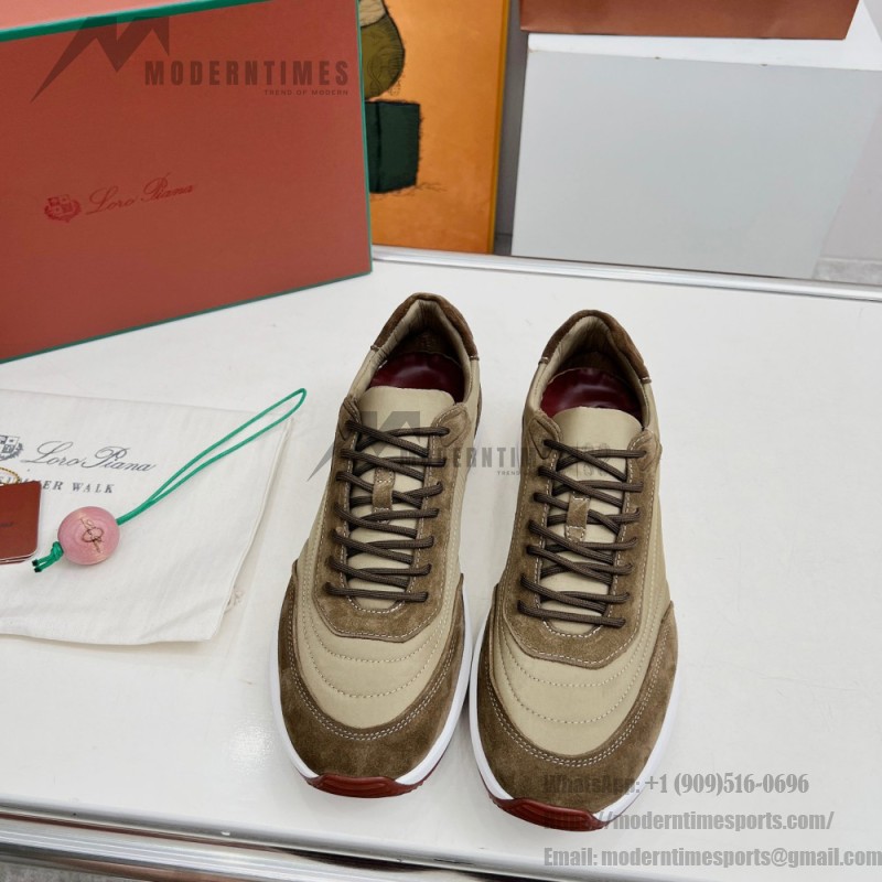 Loro Piana Week End Walk Sneker FAP9780-P0B2 Sanguine Pencil Suede Sneakers Front View