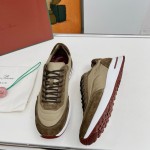 Loro Piana Week End Walk Sneker FAP9780-P0B2 Sanguine Pencil Suede Sneakers Front View