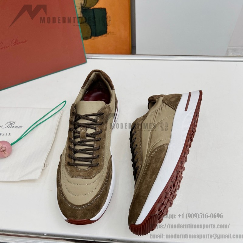 Loro Piana Week End Walk Sneker FAP9780-P0B2 Sanguine Pencil Suede Sneakers Front View