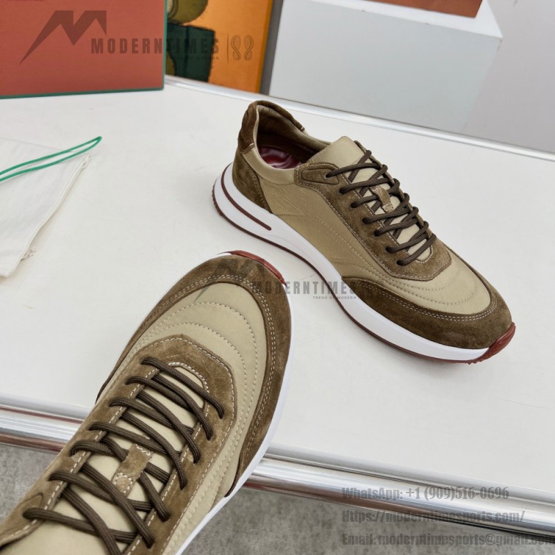 Loro Piana Week End Walk Sneker FAP9780-P0B2 Sanguine Pencil Suede Sneakers Front View