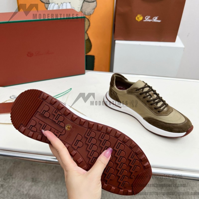 Loro Piana Week End Walk Sneker FAP9780-P0B2 Sanguine Pencil Suede Sneakers Front View