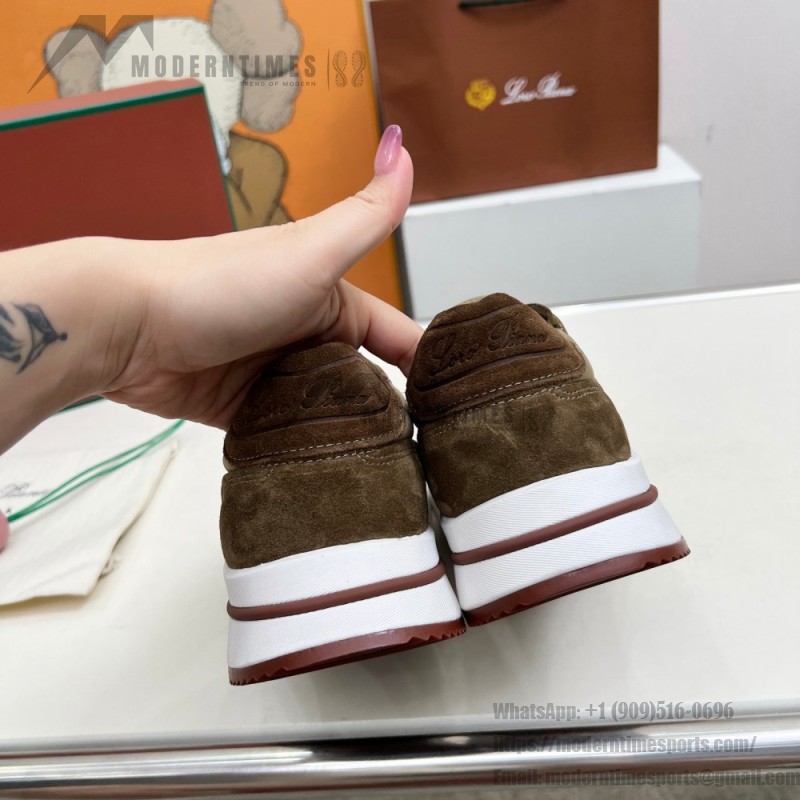 Loro Piana Week End Walk Sneker FAP9780-P0B2 Sanguine Pencil Suede Sneakers Front View