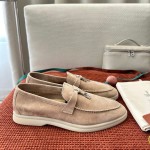 ロロ・ピアーナ サマーチャームズ ウォーク ローファー FAE5444-60L0 ディープアイス 女性用 コンフォートシューズ 正面ビュー
