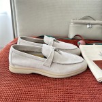 ロロ・ピアーナ サマーチャームズ ウォーク ローファー FAE5444-60L0 ディープアイス 女性用 コンフォートシューズ 正面ビュー