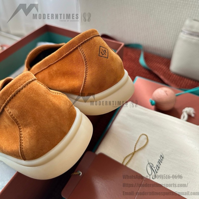 Loro Piana サマーチャームズ ウォーク ローファー FAE5444-E424 サドルブラウン 女性靴 Loro Piana サマーチャームズ ウォーク ローファー FAE5444-E424 サドルブラウン 女性用 コンフォートシューズ 正面ビュー