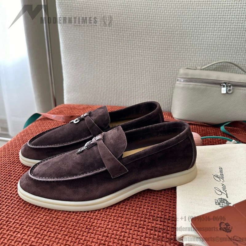 Loro Piana サマーチャームズ ウォーク ローファー FAE5444-E424 サドルブラウン 女性靴 Loro Piana サマーチャームズ ウォーク ローファー FAE5444-E424 サドルブラウン 女性用 コンフォートシューズ 正面ビュー