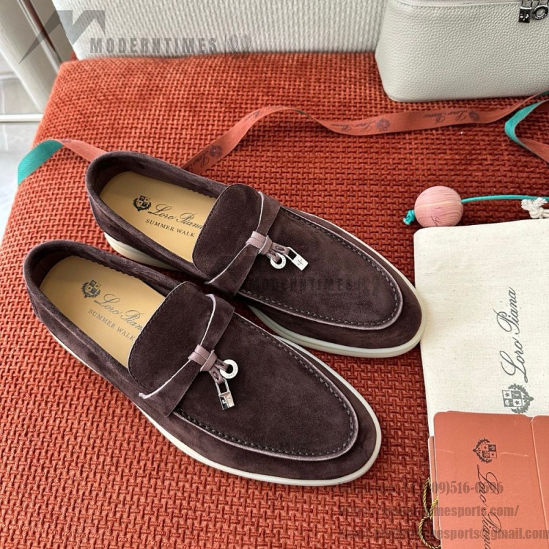 Loro Piana サマーチャームズ ウォーク ローファー FAE5444-E424 サドルブラウン 女性靴 Loro Piana サマーチャームズ ウォーク ローファー FAE5444-E424 サドルブラウン 女性用 コンフォートシューズ 正面ビュー