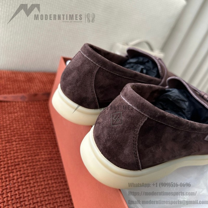 Loro Piana サマーチャームズ ウォーク ローファー FAE5444-E424 サドルブラウン 女性靴 Loro Piana サマーチャームズ ウォーク ローファー FAE5444-E424 サドルブラウン 女性用 コンフォートシューズ 正面ビュー