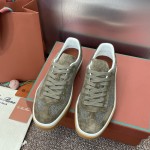 Loro Piana テニス ウォーク スニーカー FAP8014-A0JY ベージュ ユニセックス ラグジュアリースニーカー キャッシュシルク入り