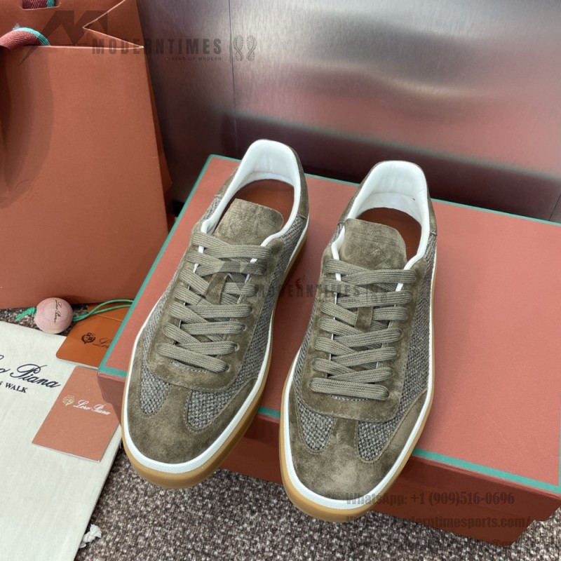 Loro Piana テニス ウォーク スニーカー FAP8014-A0JY ベージュ ユニセックス ラグジュアリースニーカー キャッシュシルク入り