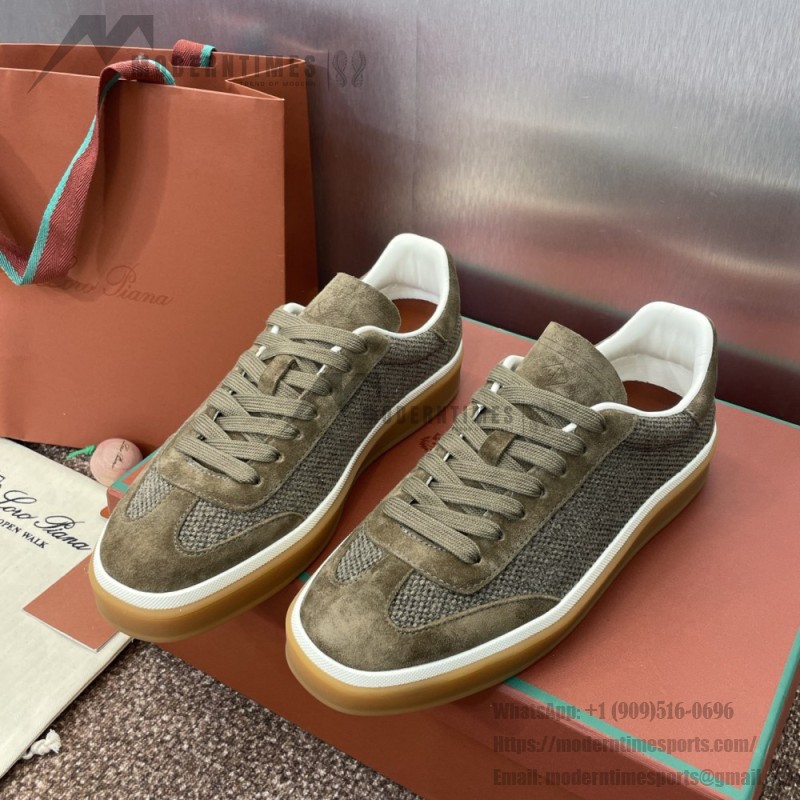 Loro Piana テニス ウォーク スニーカー FAP8014-A0JY ベージュ ユニセックス ラグジュアリースニーカー キャッシュシルク入り