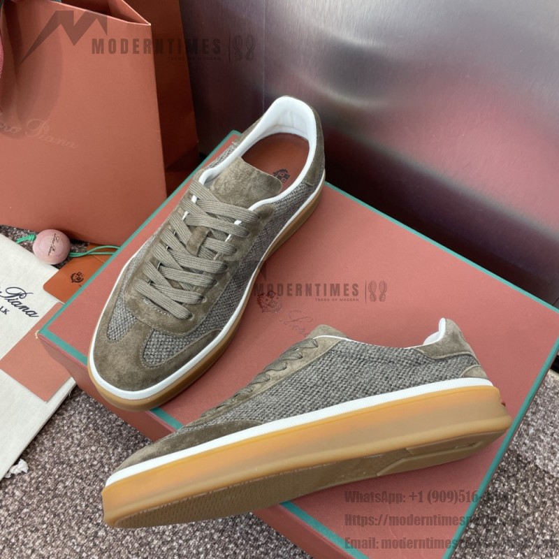 Loro Piana テニス ウォーク スニーカー FAP8014-A0JY ベージュ ユニセックス ラグジュアリースニーカー キャッシュシルク入り