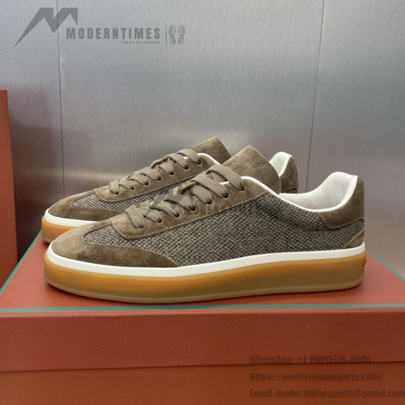 Loro Piana テニス ウォーク スニーカー FAP8014-A0JY ベージュ ユニセックス ラグジュアリースニーカー キャッシュシルク入り