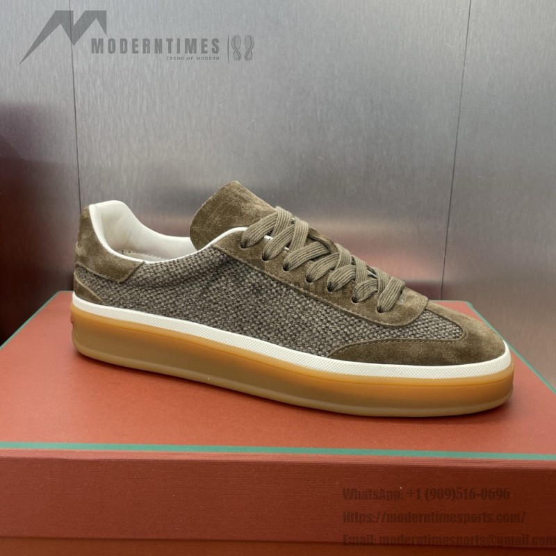 Loro Piana テニス ウォーク スニーカー FAP8014-A0JY ベージュ ユニセックス ラグジュアリースニーカー キャッシュシルク入り