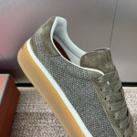 Loro Piana テニス ウォーク スニーカー FAP8014-A0JY ベージュ ユニセックス ラグジュアリースニーカー キャッシュシルク入り