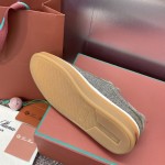 Loro Piana テニス ウォーク スニーカー FAP8014-A0JY ベージュ ユニセックス ラグジュアリースニーカー キャッシュシルク入り
