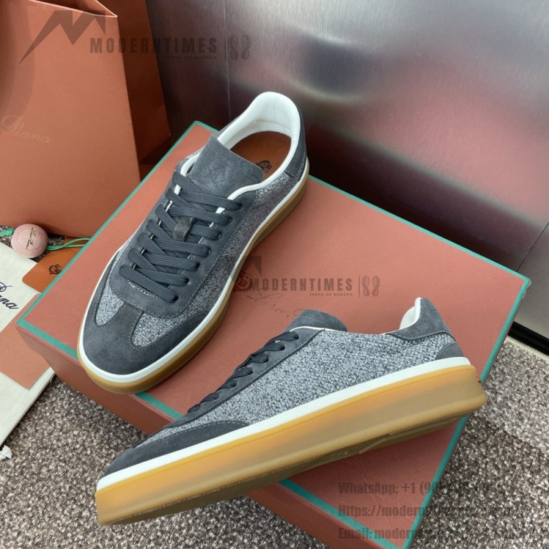 Loro Piana テニス ウォーク スニーカー FAP8014-A0JY ベージュ ユニセックス ラグジュアリースニーカー キャッシュシルク入り