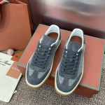 Loro Piana テニス ウォーク スニーカー FAP8014-A0JY ベージュ ユニセックス ラグジュアリースニーカー キャッシュシルク入り