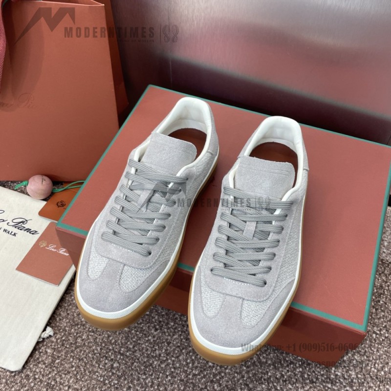 Loro Piana テニス ウォーク スニーカー FAP8014-A0JY ベージュ ユニセックス ラグジュアリースニーカー キャッシュシルク入り