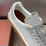 Loro Piana テニス ウォーク スニーカー FAP8014-A0JY ベージュ ユニセックス ラグジュアリースニーカー キャッシュシルク入り