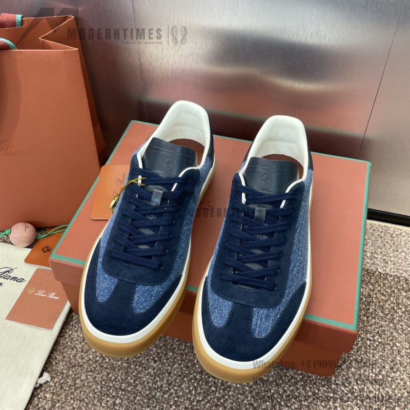 Loro Piana テニス ウォーク スニーカー FAO3340-W13K サージブルー 女性用ローファーシューズ Loro Piana テニス ウォーク スニーカー FAO3340-W13K サージブルー 女性用ローファーシューズ