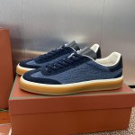 Loro Piana テニス ウォーク スニーカー FAO3340-W13K サージブルー 女性用ローファーシューズ Loro Piana テニス ウォーク スニーカー FAO3340-W13K サージブルー 女性用ローファーシューズ