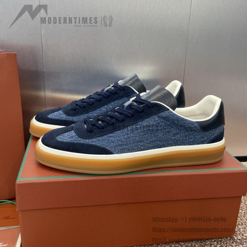 Loro Piana テニス ウォーク スニーカー FAO3340-W13K サージブルー 女性用ローファーシューズ Loro Piana テニス ウォーク スニーカー FAO3340-W13K サージブルー 女性用ローファーシューズ