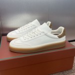Loro Piana テニス ウォーク スニーカー FAO1548-1000 白レザー 女性用ラグジュアリースニーカー