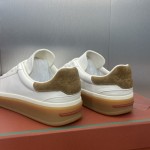 Loro Piana テニス ウォーク スニーカー FAO1548-1000 白レザー 女性用ラグジュアリースニーカー