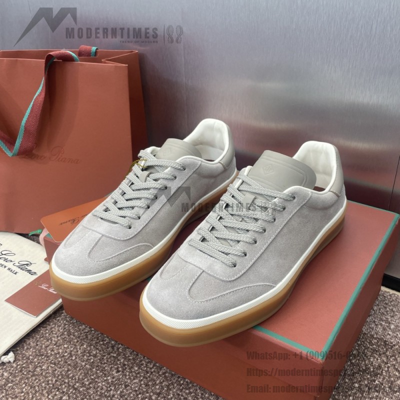 Loro Piana テニス ウォーク スニーカー FAO8505-md84 深灰 メンズ用ラグジュアリースニーカー