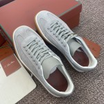 Loro Piana テニス ウォーク スニーカー FAO8505-md84 深灰 メンズ用ラグジュアリースニーカー