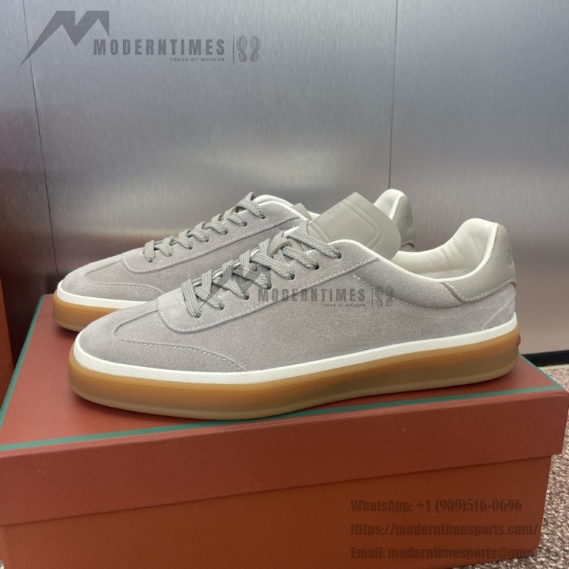 Loro Piana テニス ウォーク スニーカー FAO8505-md84 深灰 メンズ用ラグジュアリースニーカー