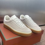 Loro Piana テニス ウォーク スニーカー FAO1548-1000 白レザー 女性用ラグジュアリースニーカー
