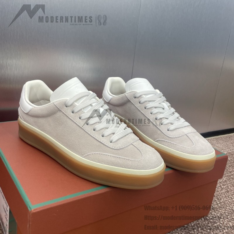 Loro Piana テニス ウォーク スニーカー FAO1548-1000 白レザー 女性用ラグジュアリースニーカー