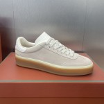 Loro Piana テニス ウォーク スニーカー FAO1548-1000 白レザー 女性用ラグジュアリースニーカー