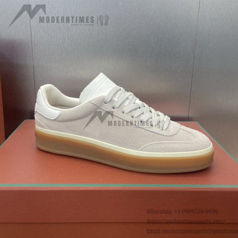 Loro Piana テニス ウォーク スニーカー FAO1548-1000 白レザー 女性用ラグジュアリースニーカー