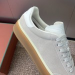 Loro Piana テニス ウォーク スニーカー FAO1548-1000 白レザー 女性用ラグジュアリースニーカー