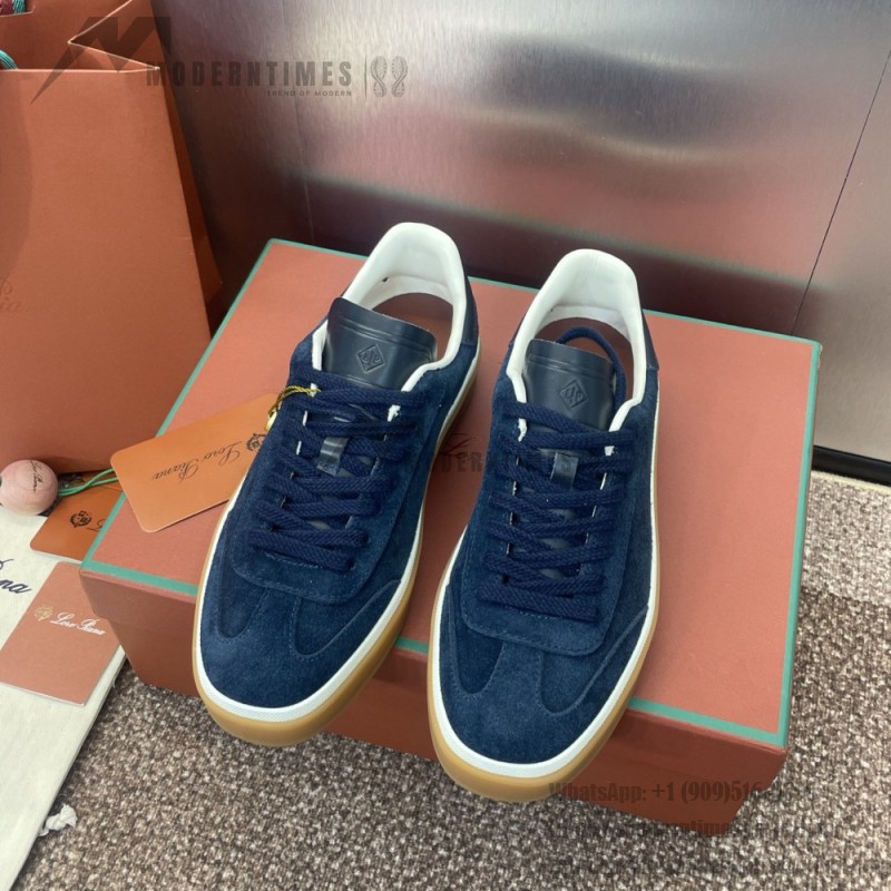 Loro Piana テニス ウォーク スニーカー FAO3340-W13K サージブルー 女性用ローファーシューズ Loro Piana テニス ウォーク スニーカー FAO3340-W13K サージブルー 女性用ローファーシューズ