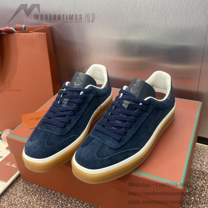 Loro Piana テニス ウォーク スニーカー FAO3340-W13K サージブルー 女性用ローファーシューズ Loro Piana テニス ウォーク スニーカー FAO3340-W13K サージブルー 女性用ローファーシューズ