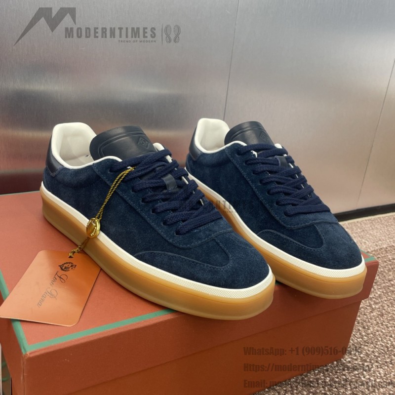 Loro Piana テニス ウォーク スニーカー FAO3340-W13K サージブルー 女性用ローファーシューズ Loro Piana テニス ウォーク スニーカー FAO3340-W13K サージブルー 女性用ローファーシューズ