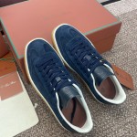 Loro Piana テニス ウォーク スニーカー FAO3340-W13K サージブルー 女性用ローファーシューズ Loro Piana テニス ウォーク スニーカー FAO3340-W13K サージブルー 女性用ローファーシューズ
