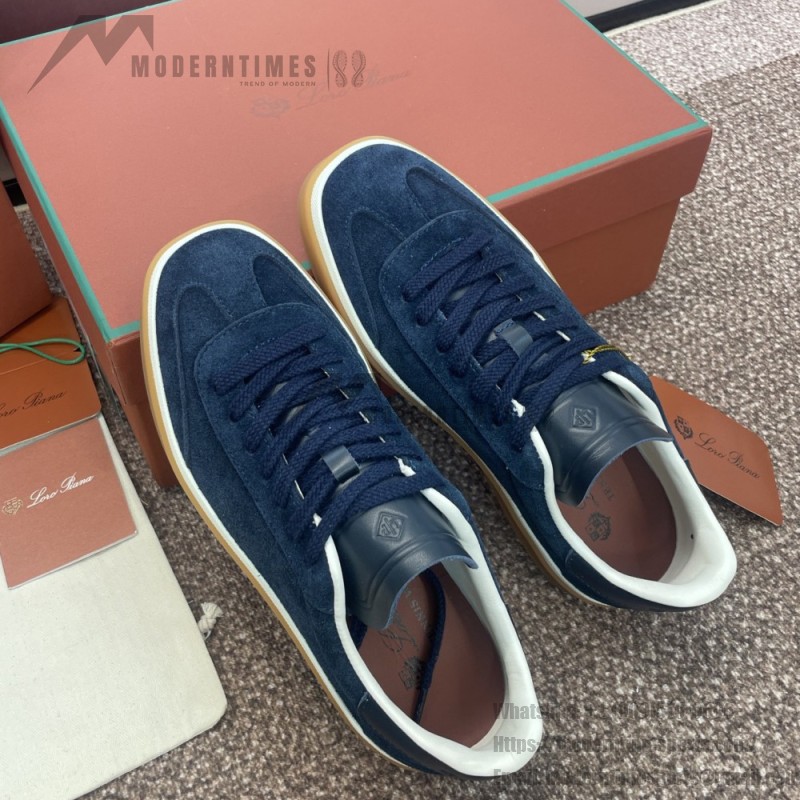 Loro Piana テニス ウォーク スニーカー FAO3340-W13K サージブルー 女性用ローファーシューズ Loro Piana テニス ウォーク スニーカー FAO3340-W13K サージブルー 女性用ローファーシューズ