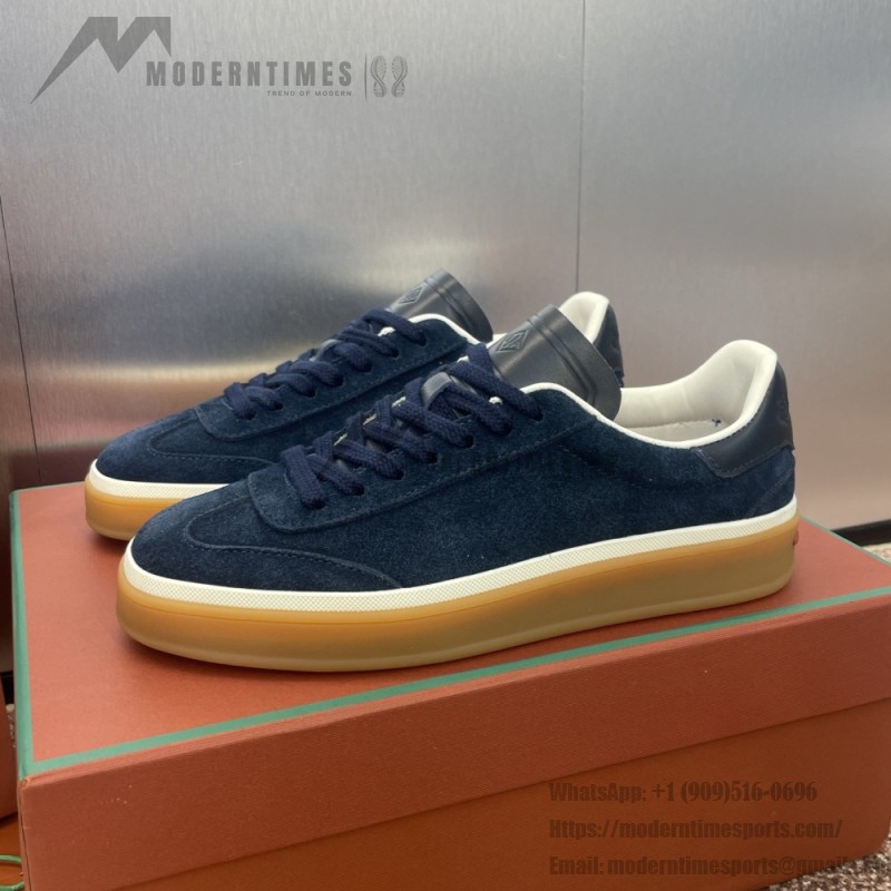 Loro Piana テニス ウォーク スニーカー FAO3340-W13K サージブルー 女性用ローファーシューズ Loro Piana テニス ウォーク スニーカー FAO3340-W13K サージブルー 女性用ローファーシューズ