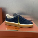 Loro Piana テニス ウォーク スニーカー FAO3340-W13K サージブルー 女性用ローファーシューズ Loro Piana テニス ウォーク スニーカー FAO3340-W13K サージブルー 女性用ローファーシューズ