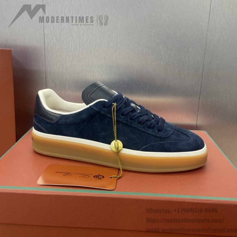 Loro Piana テニス ウォーク スニーカー FAO3340-W13K サージブルー 女性用ローファーシューズ Loro Piana テニス ウォーク スニーカー FAO3340-W13K サージブルー 女性用ローファーシューズ