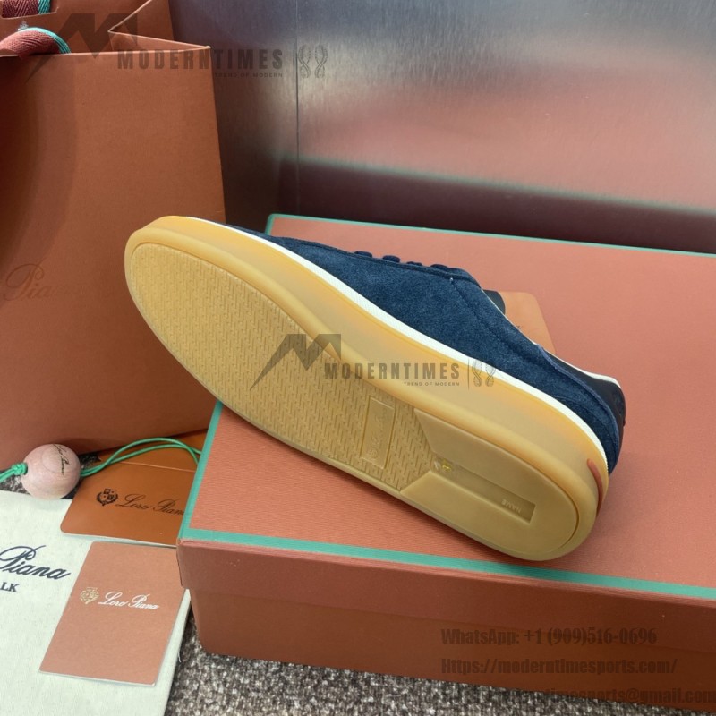 Loro Piana テニス ウォーク スニーカー FAO3340-W13K サージブルー 女性用ローファーシューズ Loro Piana テニス ウォーク スニーカー FAO3340-W13K サージブルー 女性用ローファーシューズ