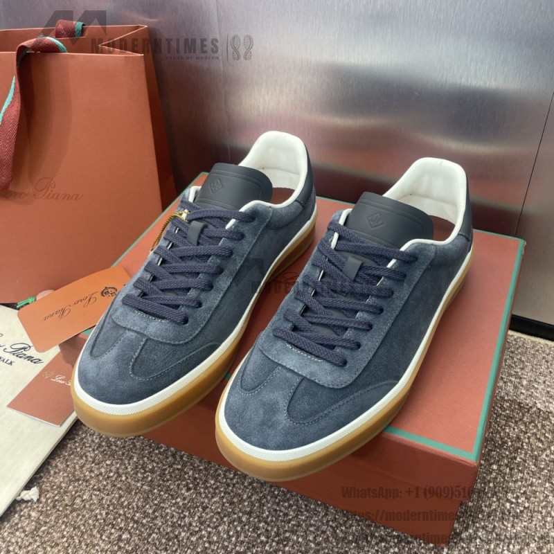 Loro Piana テニス ウォーク スニーカー FAO8505-md84 深灰 メンズ用ラグジュアリースニーカー
