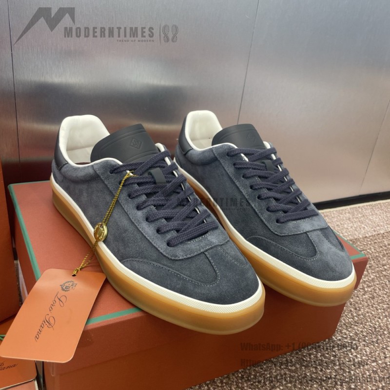 Loro Piana テニス ウォーク スニーカー FAO8505-md84 深灰 メンズ用ラグジュアリースニーカー