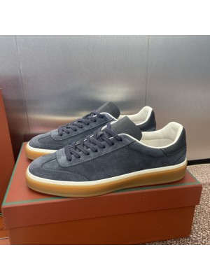 Loro Piana テニス ウォーク スニーカー FAO8505-md84 | 深灰色の高級快適な靴