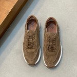 ロロ・ピアーナ ウィークエンドウォーク スニーカー FAM1720 メンズ ダークグレー スウェード カジュアルシューズ 白い靴底